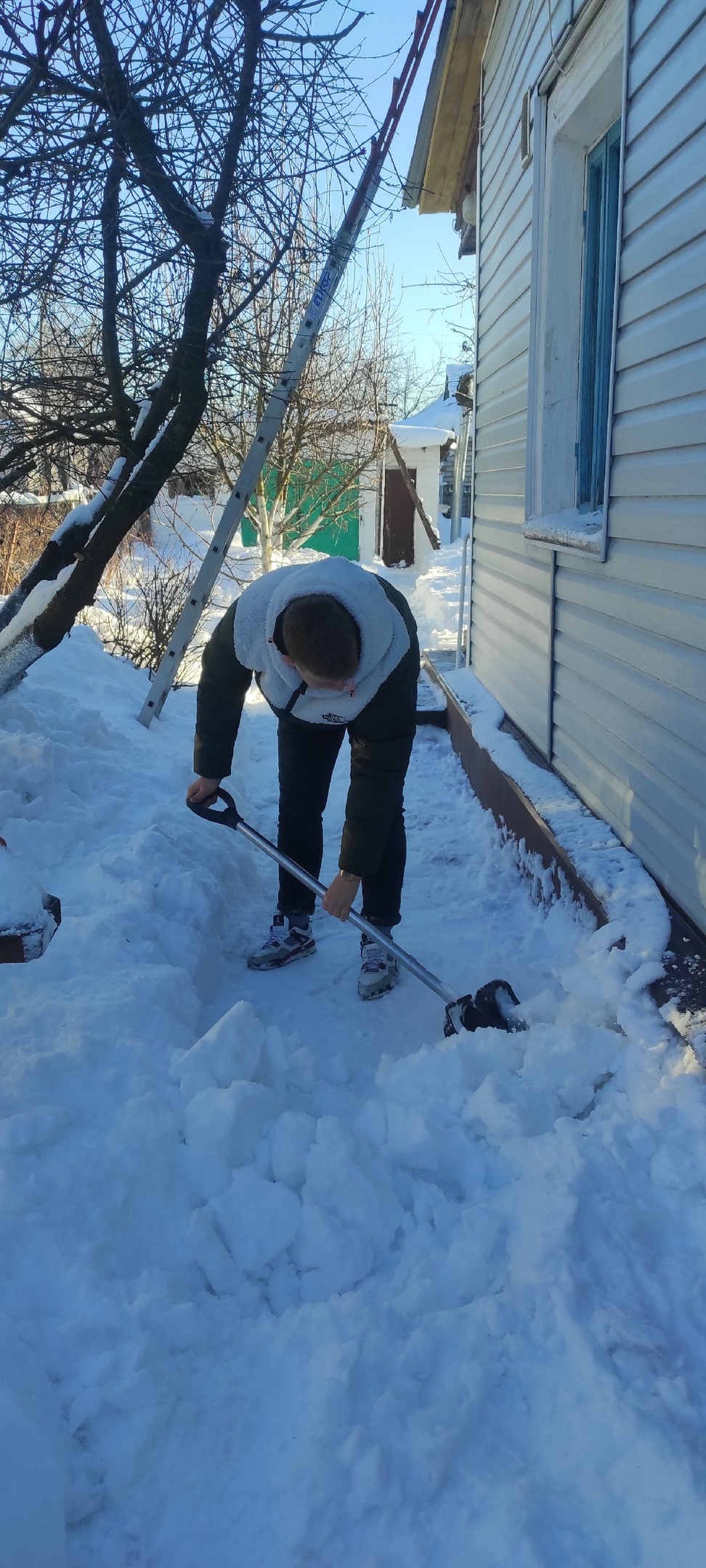 Студенты-волонтёры помогли убрать снег пожилой рязанке